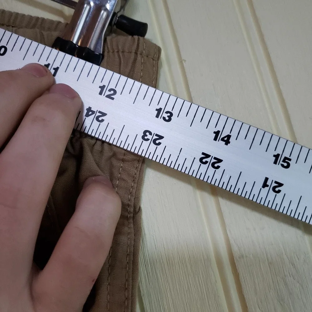 The Children's Place Cargo Shorts Boys 12 Beige Cotton‎ Twill Elastic Waist